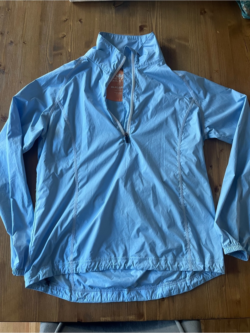Peter Millar Light Blue Quarter-Zip Windbreaker Pullover